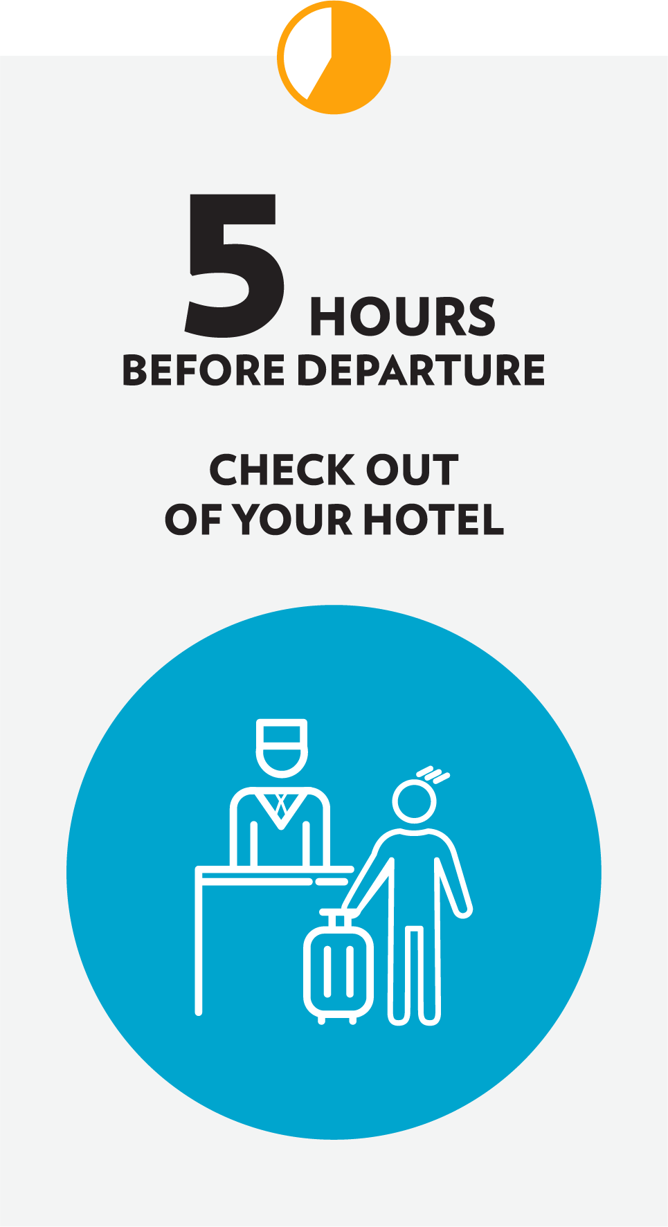5 Hours Before Departure Graphic